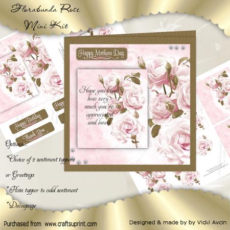 Pink Florabunda Roses Mini Kit