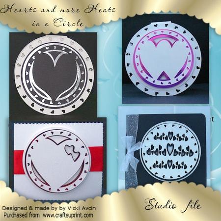4 x Hearts and More Hearts Designs Ss