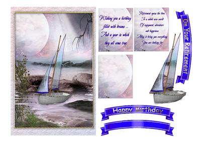 Sailing Boat Retirement/birthday Card