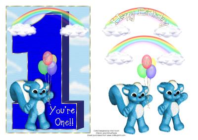 Boy First Birthday Card