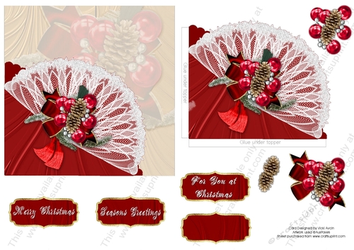 Christmas Bouquet with White Fan