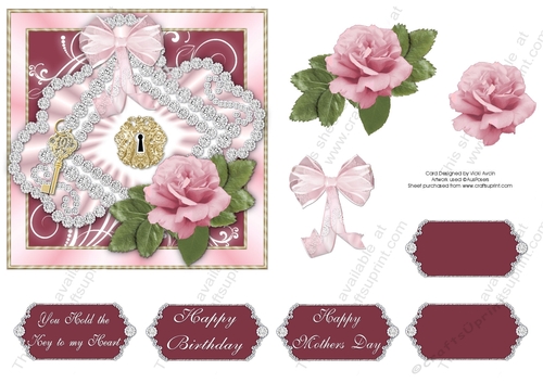 Dusty Pink Rose and Diamonds