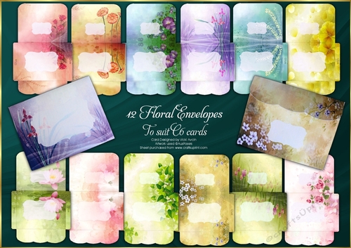 12 Floral C6 Envelopes