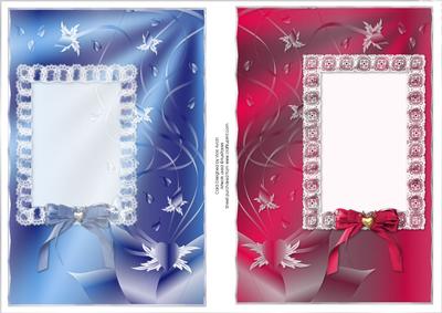 2 Heart Theme A5 Card Toppers