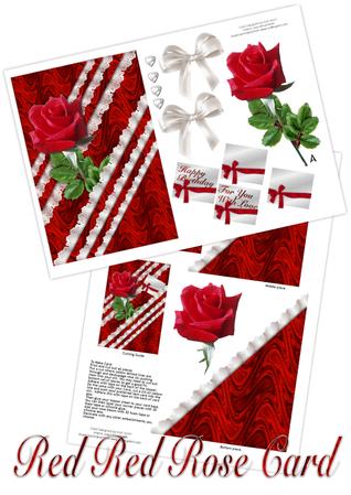 Red Red Rose Birthday Card