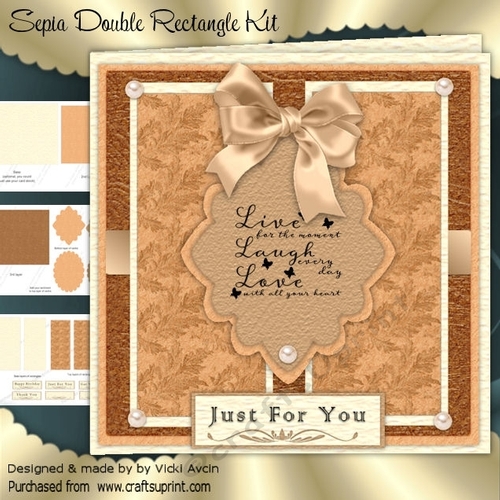 Sepia Tone Double Rectangle Kit