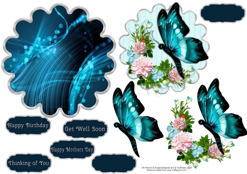 Aqua Butterfly Scallop