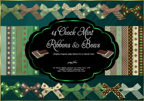 14 ChocMint Bows and Ribbons 