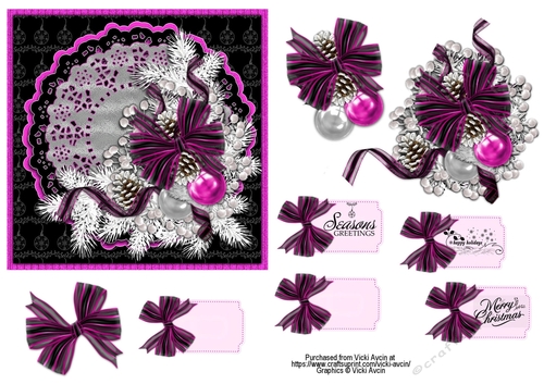Pink and Black Christmas