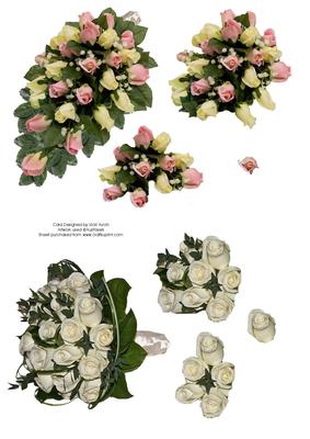 2 Rose Boquets for Decoupage