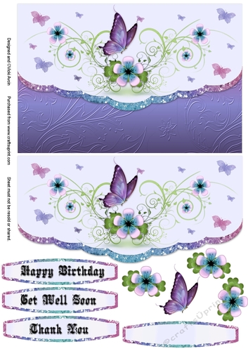Butterflies Envelope Look Birthday