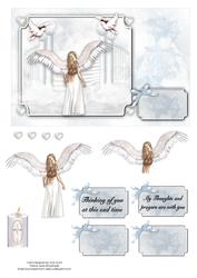 Angel Stairway to Heaven Thinking of You or Sympathy Card