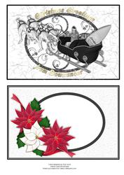 Australian Santa and Pointsettia Christmas Toppers