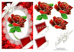 Red Satin Birthday or Love Card