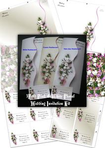 Floral Wedding Invitation and Placecards Kit