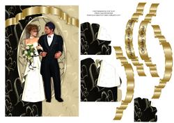 Gold/ivory and Black Wedding