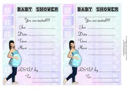 Blue Baby Shower Invitations