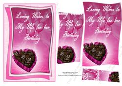 Chocolates in Heart Box Wife Birthday