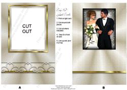 Bride and Groom Wedding Easy 3D Look Card