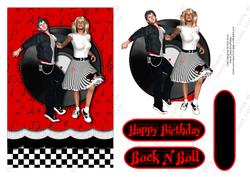 Black and White and Red Rock N Roll Birthday