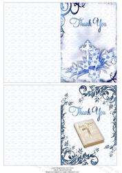 Blue Religious Thank You Notelets