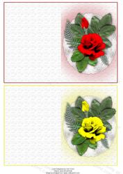 1xyellow 1xred Rose Notelets