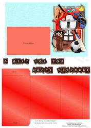 Sporty Male Birthday Pocket Card