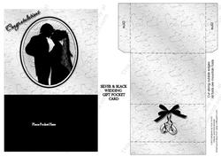 Silver and Black Wedding Gift Pocket