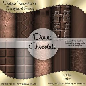 10 Divine Chocolate Papers or Background