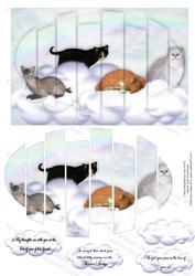 Cats in Clouds Pet Loss Slat Card