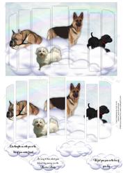 Dogs on Clouds Pet Loss Slat Card