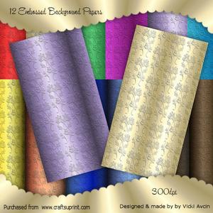 12 Embossed Floralie Backgrounds