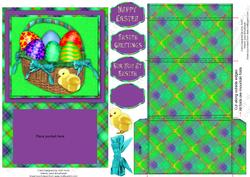 Easter Egg Basket Gift Pocket