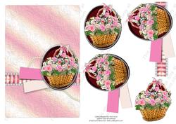 Rose Basket Birthday or Mothers Day