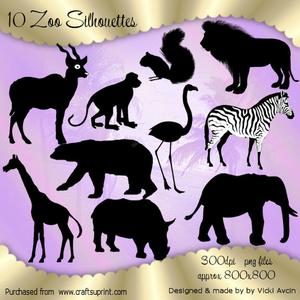 Zoo Silhouettes