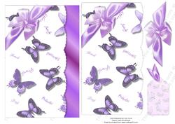 Purple Butterfly Card Front