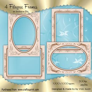 4 x Filagree Frames