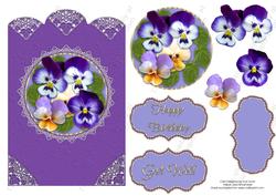 Pansies Birthday or Get Well