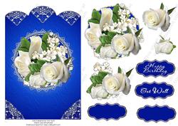 White Roses Birthday or Get Well