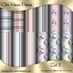 Chic Roses Papers Set 2