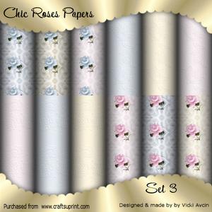 Chic Roses Papers Set 3