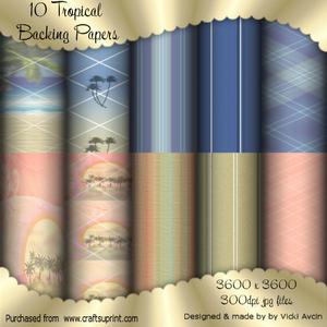 Tropical Backing Paper Set