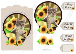 Sunflower Kitty Birthday
