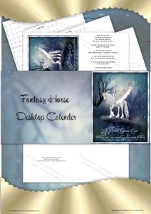 Fantasy Horse Desktop Calendar Base