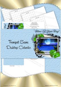 Tranquil Scene Desktop Calendar Base