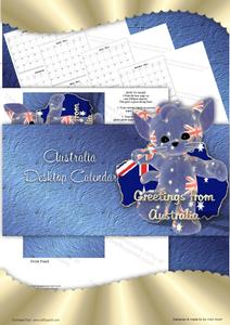 Australia Desktop Calendar Base