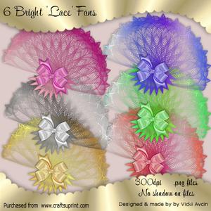 Bright Lace Fans