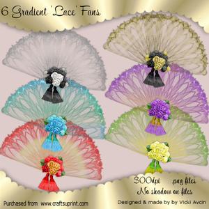 Gradient Lace Fans