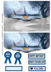 Sailing Ships Fathers Day or Dad Birthday