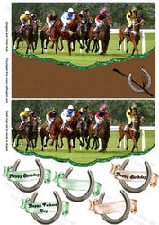 Horse Racing Envelope Birthday or Fathers Day